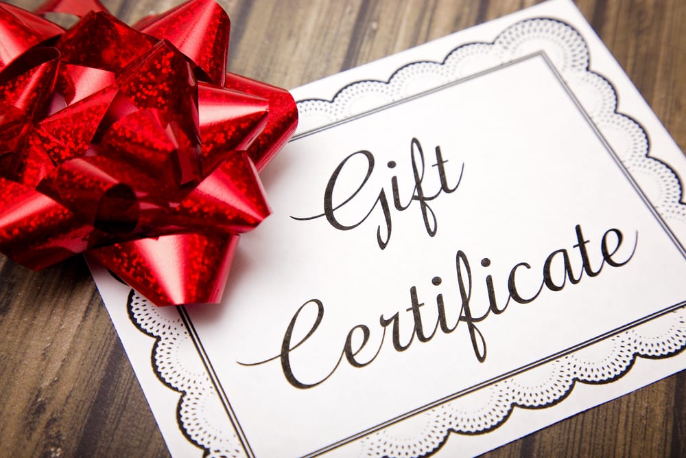 Advertisement,For,Gift,Certificates